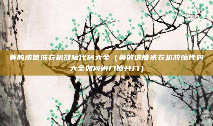 美的滚筒洗衣机故障代码大全（美的滚筒洗衣机故障代码大全如何解门锁开门）