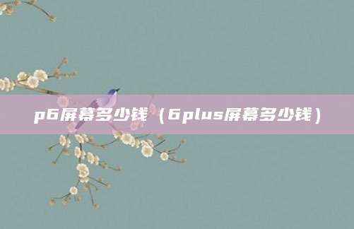 p6屏幕多少钱（6plus屏幕多少钱）