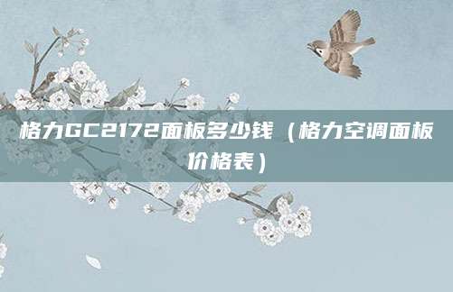 格力GC2172面板多少钱（格力空调面板价格表）