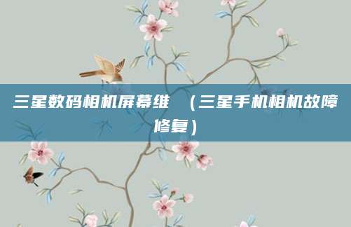 三星数码相机屏幕维俢（三星手机相机故障修复）