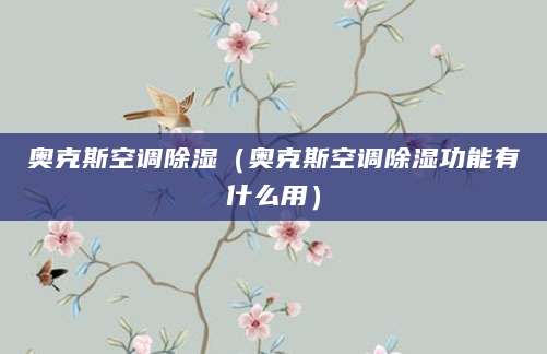 奥克斯空调除湿（奥克斯空调除湿功能有什么用）