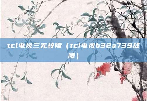 tcl电视三无故障（tcl电视b32a739故障）