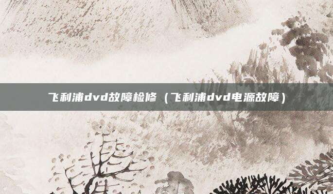飞利浦dvd故障检修（飞利浦dvd电源故障）