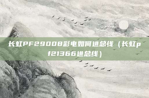长虹PF29008彩电如何进总线（长虹pf21366进总线）