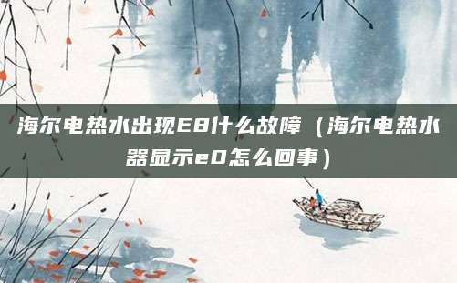 海尔电热水出现E8什么故障（海尔电热水器显示e0怎么回事）