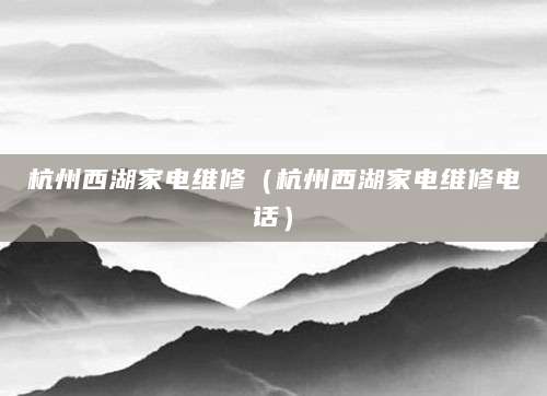 杭州西湖家电维修（杭州西湖家电维修电话）