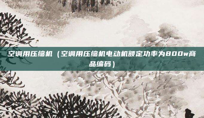 空调用压缩机（空调用压缩机电动机额定功率为800w商品编码）