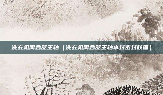 洗衣机离合器主轴（洗衣机离合器主轴水封密封胶圈）