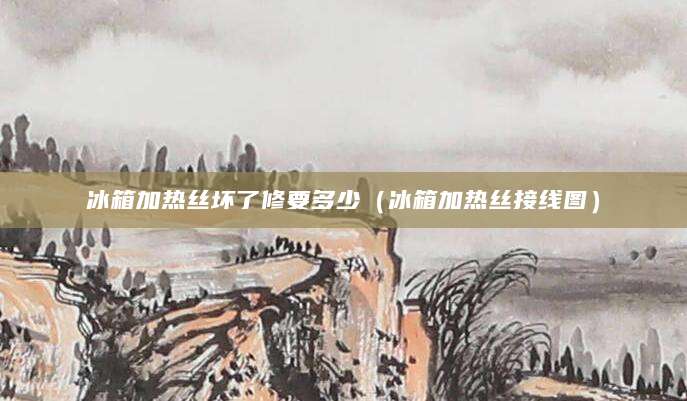 冰箱加热丝坏了修要多少（冰箱加热丝接线图）
