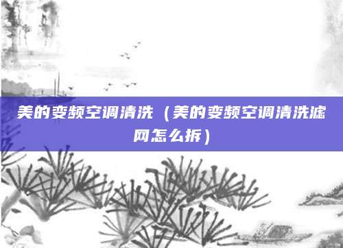 美的变频空调清洗（美的变频空调清洗滤网怎么拆）