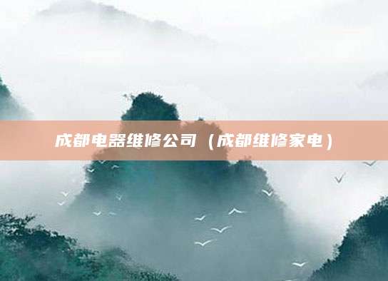 成都电器维修公司（成都维修家电）