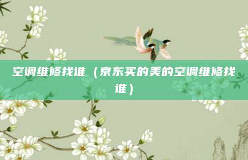 空调维修找谁（京东买的美的空调维修找谁）