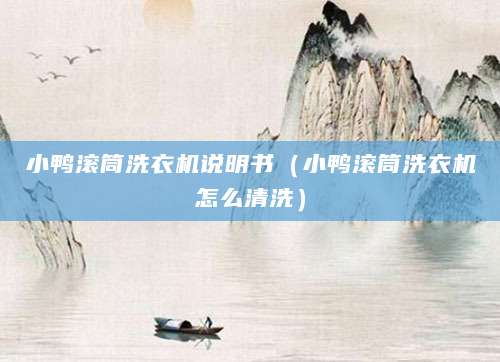 小鸭滚筒洗衣机说明书（小鸭滚筒洗衣机怎么清洗）
