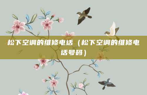 松下空调的维修电话（松下空调的维修电话号码）
