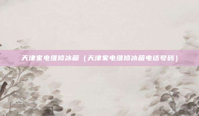 天津家电维修冰箱(天津家电维修冰箱电话号码)
