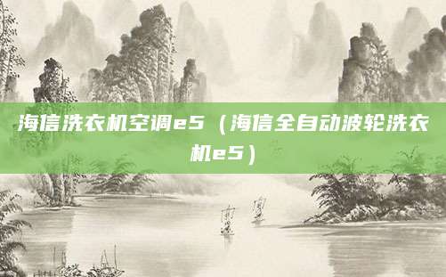 海信洗衣机空调e5（海信全自动波轮洗衣机e5）