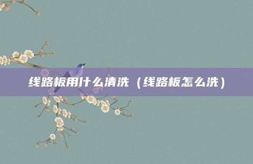 线路板用什么清洗（线路板怎么洗）