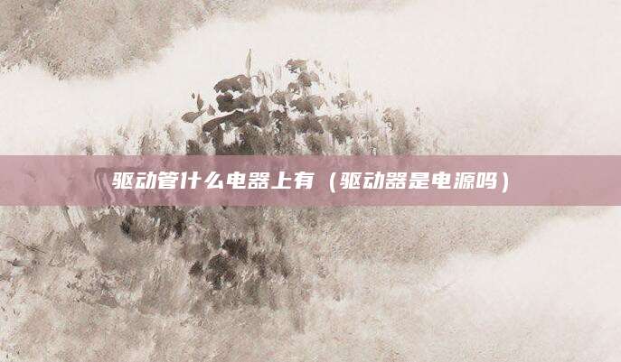 驱动管什么电器上有（驱动器是电源吗）