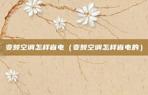 变频空调怎样省电（变频空调怎样省电的）