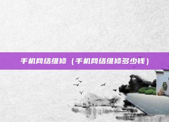 手机网络维修（手机网络维修多少钱）