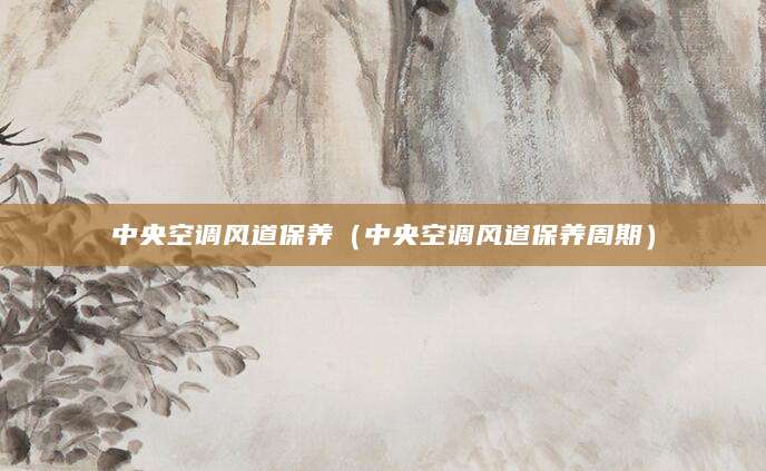 中央空调风道保养（中央空调风道保养周期）