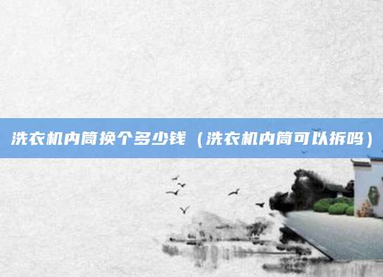 洗衣机内筒换个多少钱（洗衣机内筒可以拆吗）