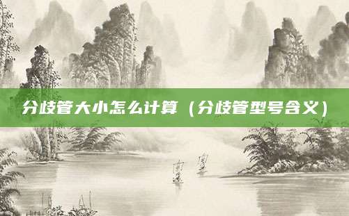 分歧管大小怎么计算（分歧管型号含义）
