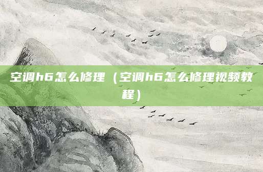 空调h6怎么修理（空调h6怎么修理视频教程）