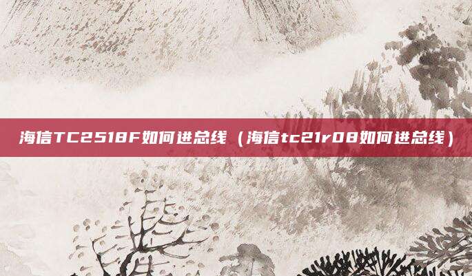 海信TC2518F如何进总线（海信tc21r08如何进总线）