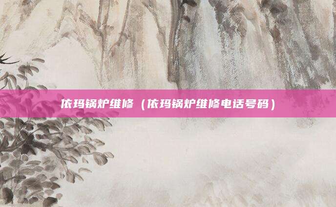 依玛锅炉维修(依玛锅炉维修电话号码)
