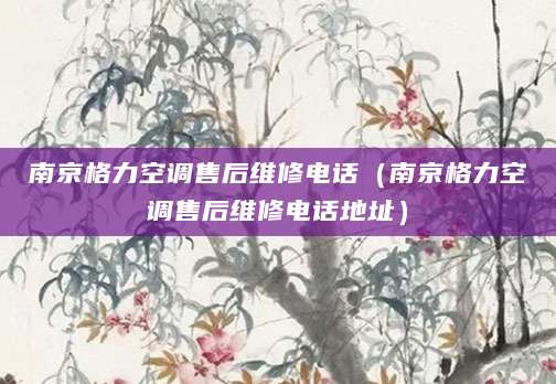 南京格力空调售后维修电话（南京格力空调售后维修电话地址）