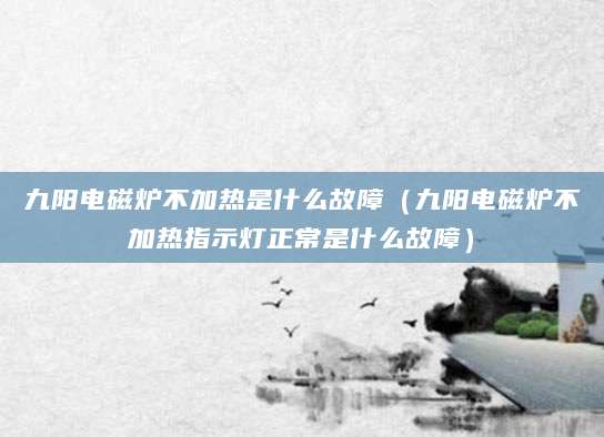 九阳电磁炉不加热是什么故障(九阳电磁炉不加热指示灯正常是什么故障)