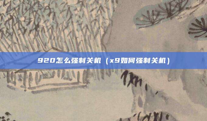 920怎么强制关机(x9如何强制关机)