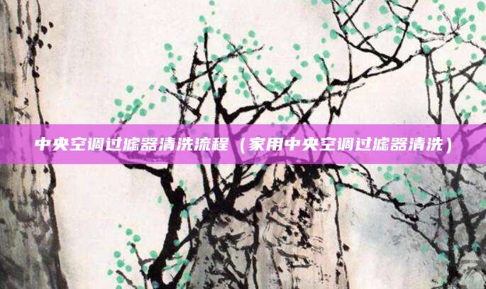 中央空调过滤器清洗流程（家用中央空调过滤器清洗）