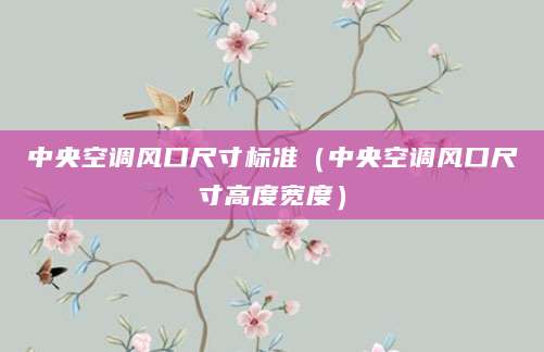 中央空调风口尺寸标准（中央空调风口尺寸高度宽度）