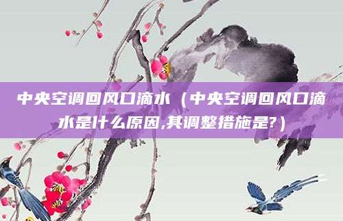 中央空调回风口滴水（中央空调回风口滴水是什么原因,其调整措施是?）