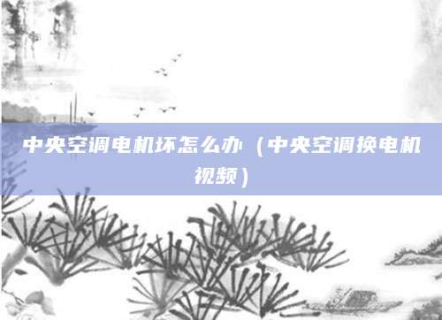 中央空调电机坏怎么办（中央空调换电机视频）