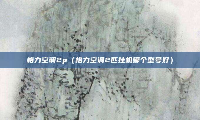 格力空调2p（格力空调2匹挂机哪个型号好）