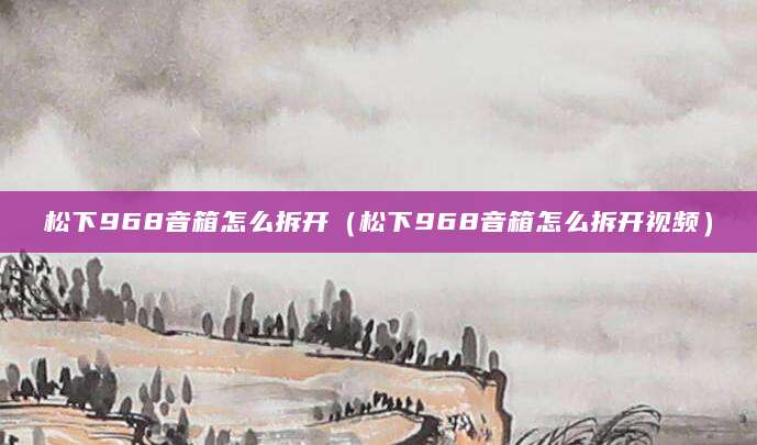 松下968音箱怎么拆开（松下968音箱怎么拆开视频）