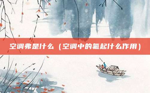 空调弗是什么（空调中的氟起什么作用）