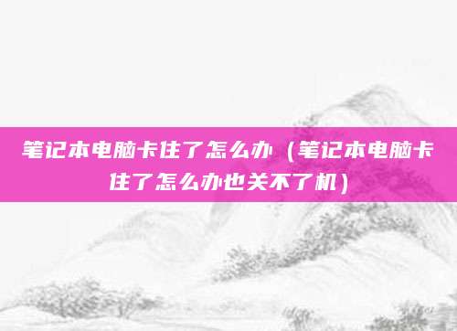 笔记本电脑卡住了怎么办（笔记本电脑卡住了怎么办也关不了机）