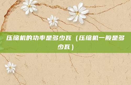 压缩机的功率是多少瓦（压缩机一般是多少瓦）