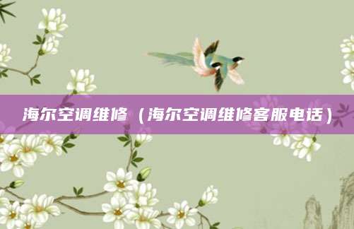 海尔空调维修（海尔空调维修客服电话）