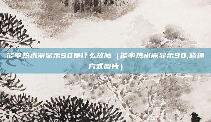 能率热水器显示90是什么故障（能率热水器显示90,修理方式图片）