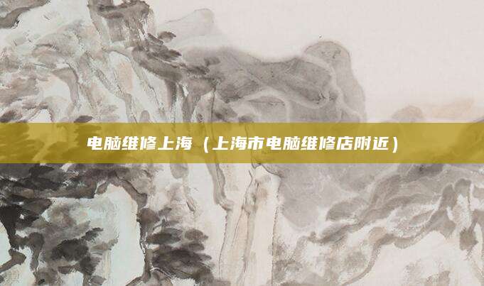电脑维修上海（上海市电脑维修店附近）