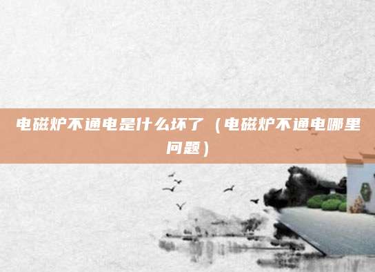 电磁炉不通电是什么坏了(电磁炉不通电哪里问题)