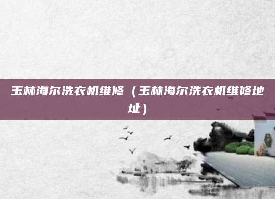 玉林海尔洗衣机维修（玉林海尔洗衣机维修地址）