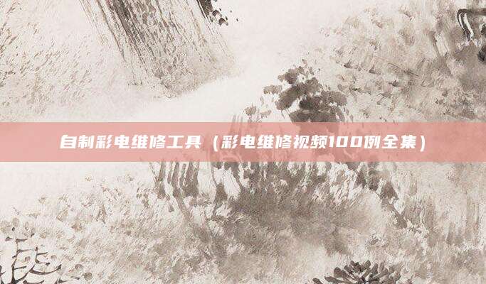 自制彩电维修工具（彩电维修视频100例全集）