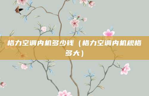 格力空调内机多少钱（格力空调内机规格多大）