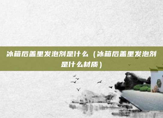 冰箱后盖里发泡剂是什么（冰箱后盖里发泡剂是什么材质）